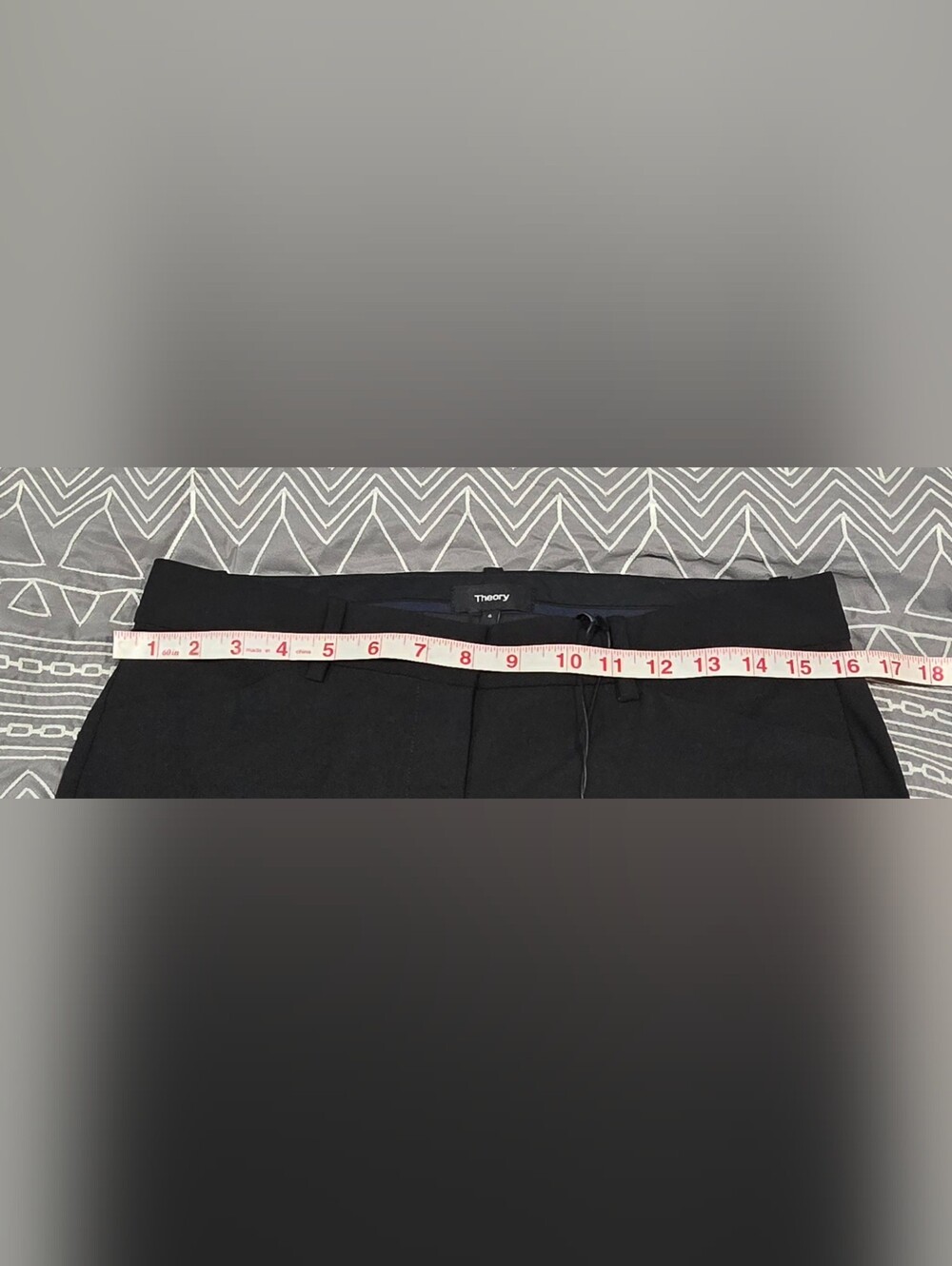 Theory Custom Max Black Edition Stretch Wool Trouser Pants Size 6 - Picture 5 of 8